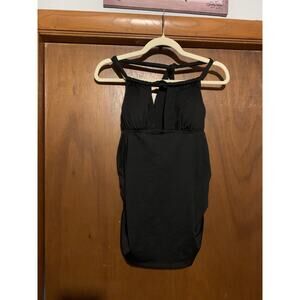 A Pea in the Pod Maternity Swim top Tankini black size Large L Halter